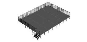 24'X32' Portable Stage Kits with guard rails using 4X4 Stage Modules