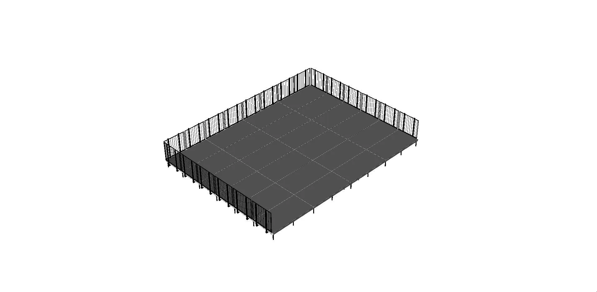 24'X32' Portable Stage Kits with guard rails using 4X4 Stage Modules