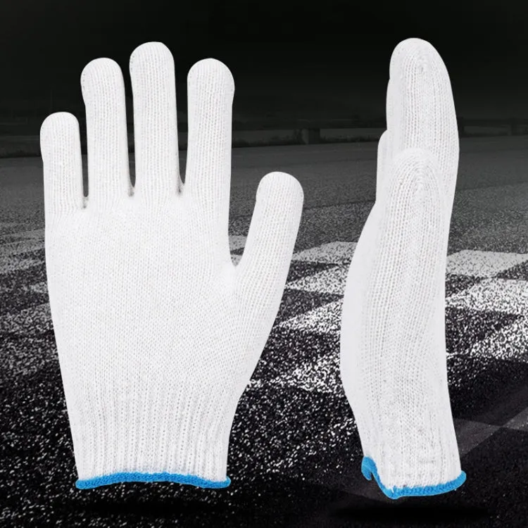 400G 12pairs Labor Protection Wear-Resistant Cotton Gloves Thickened Construction Site Work Gloves