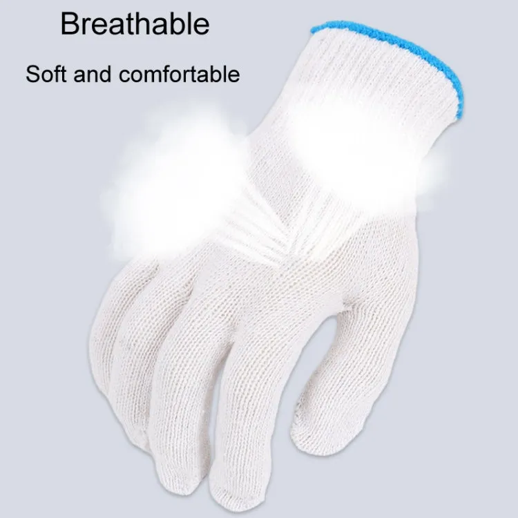 400G 12pairs Labor Protection Wear-Resistant Cotton Gloves Thickened Construction Site Work Gloves