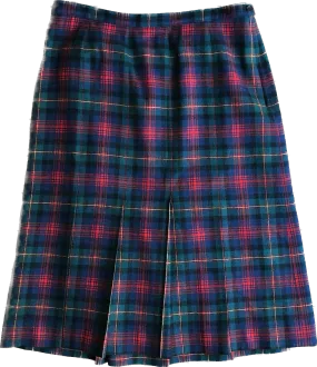 80s Pendleton Mac Lennon Wool Plaid Skirt     W35