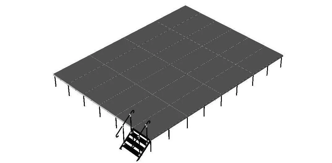 8'X12' Portable Stage Kits using 4X4 Stage Modules