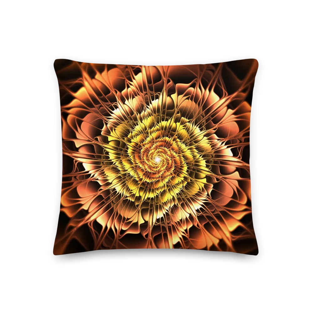 Abstract Flower 01 Square Premium Pillow