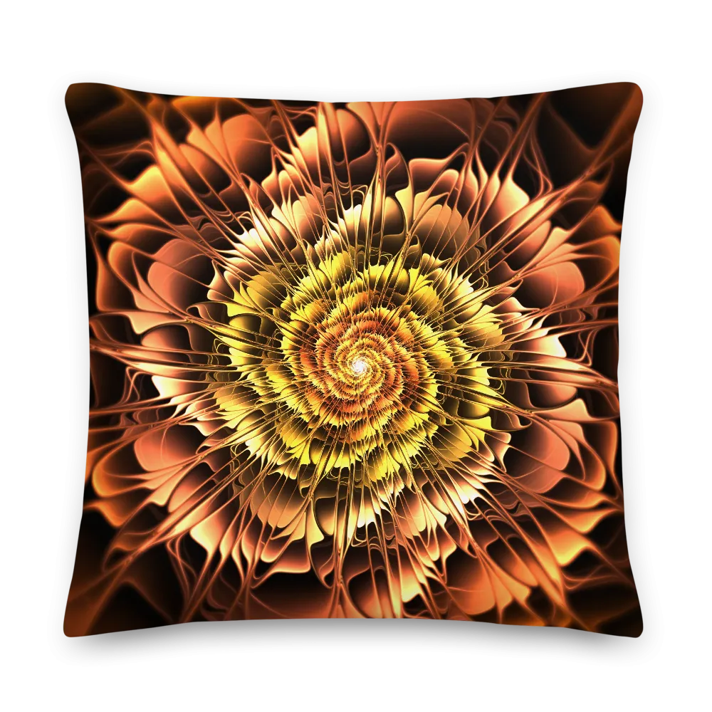 Abstract Flower 01 Square Premium Pillow