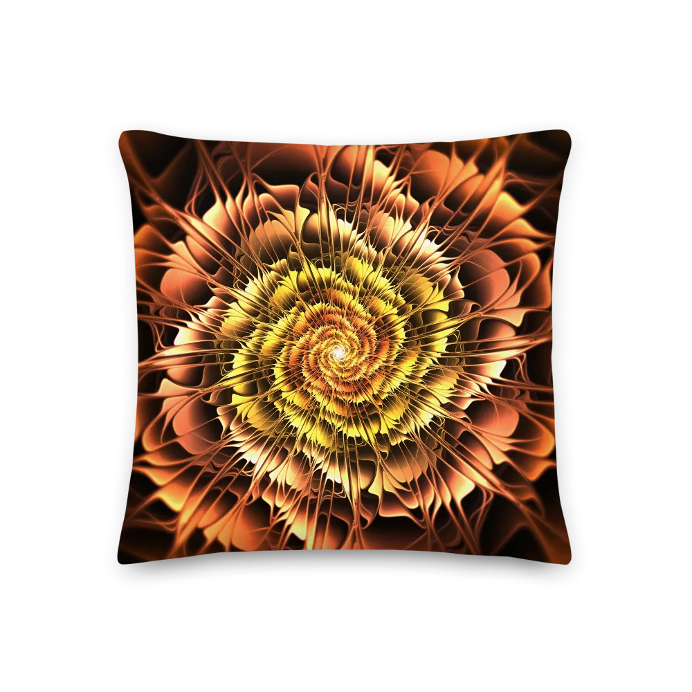 Abstract Flower 01 Square Premium Pillow