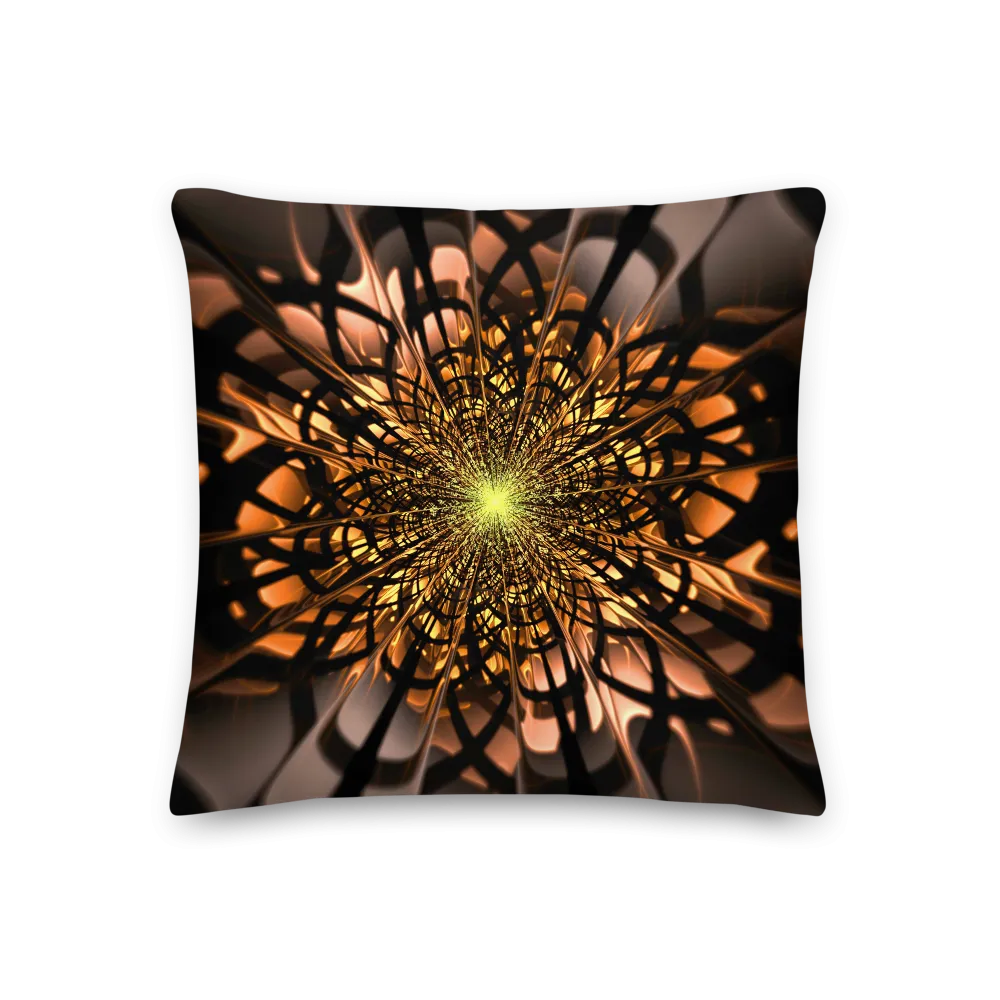 Abstract Flower 02 Square Premium Pillow