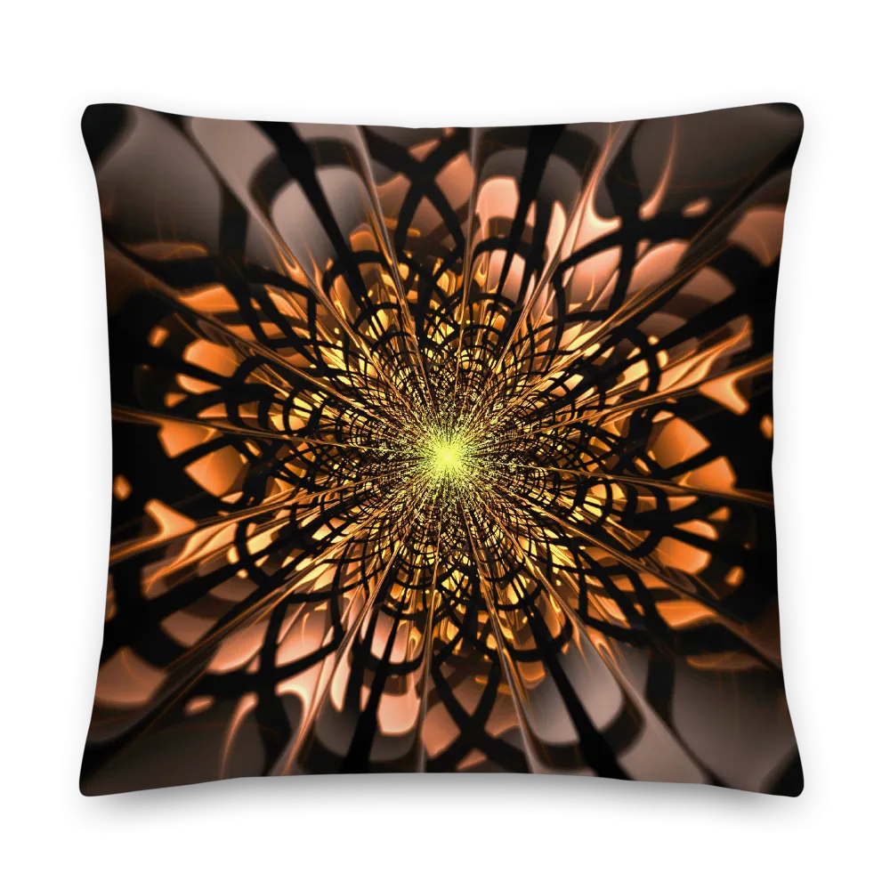 Abstract Flower 02 Square Premium Pillow