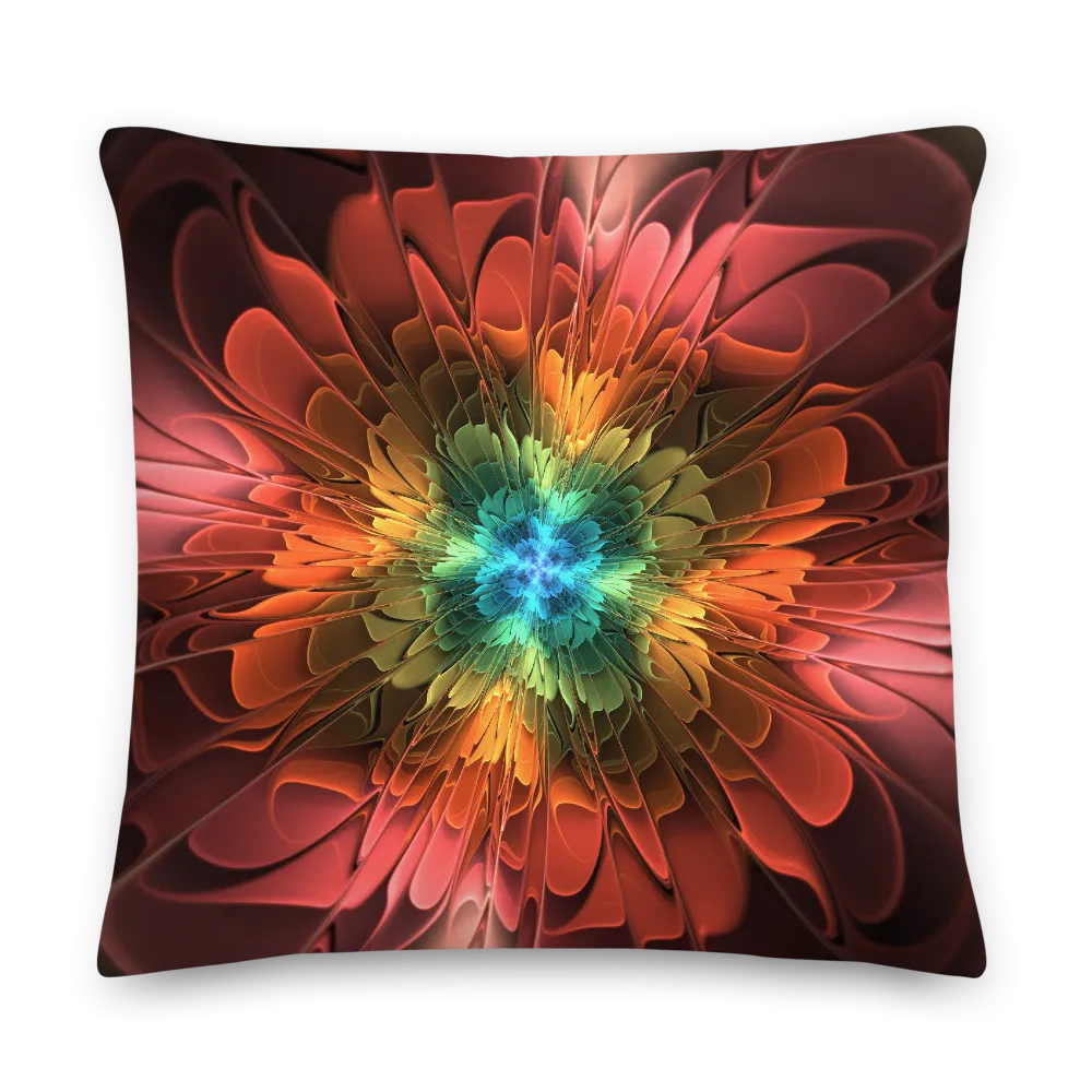 Abstract Flower 03 Square Premium Pillow