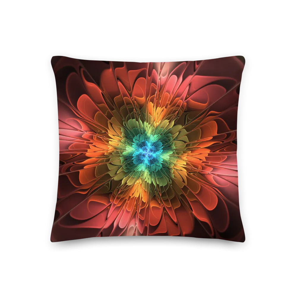 Abstract Flower 03 Square Premium Pillow