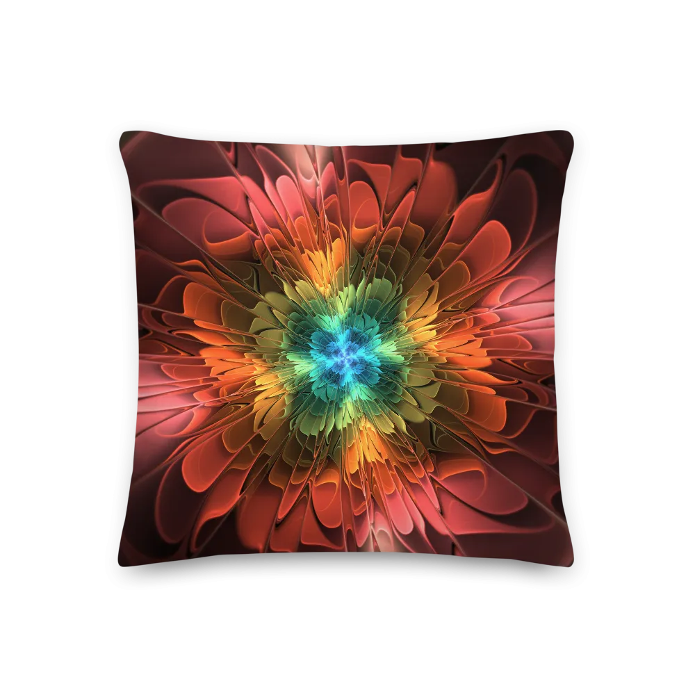 Abstract Flower 03 Square Premium Pillow