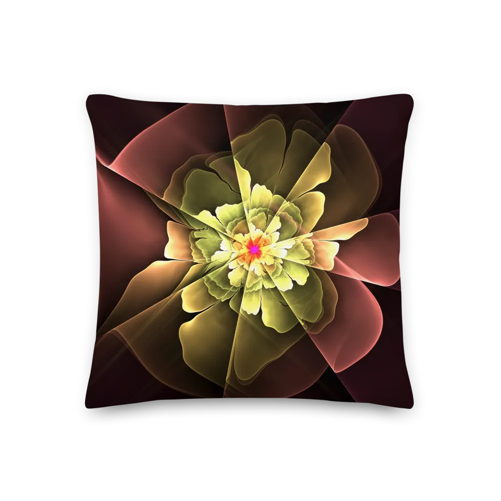 Abstract Flower 04 Square Premium Pillow