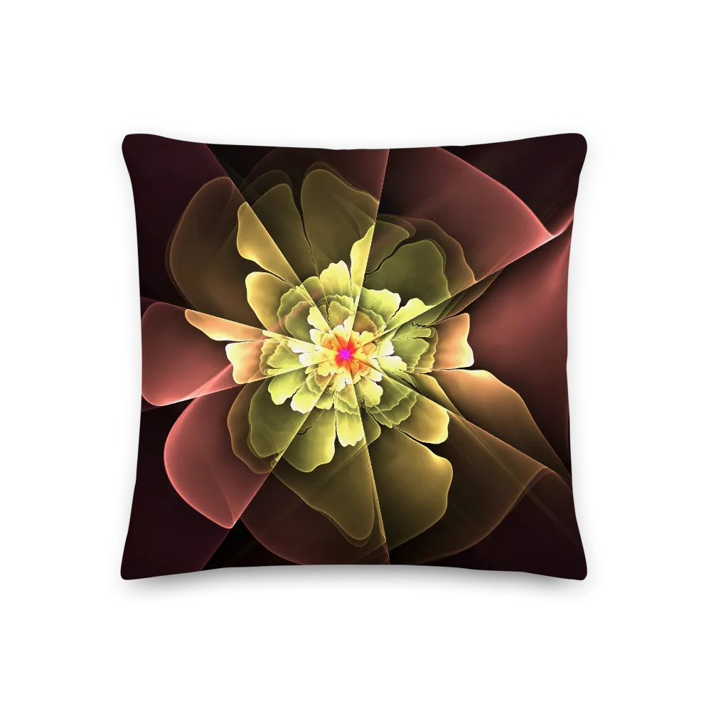 Abstract Flower 04 Square Premium Pillow