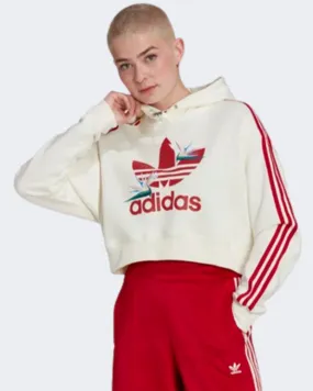 Adidas Thebe Magugu Women Original Hoody Off White/Red Hk5210