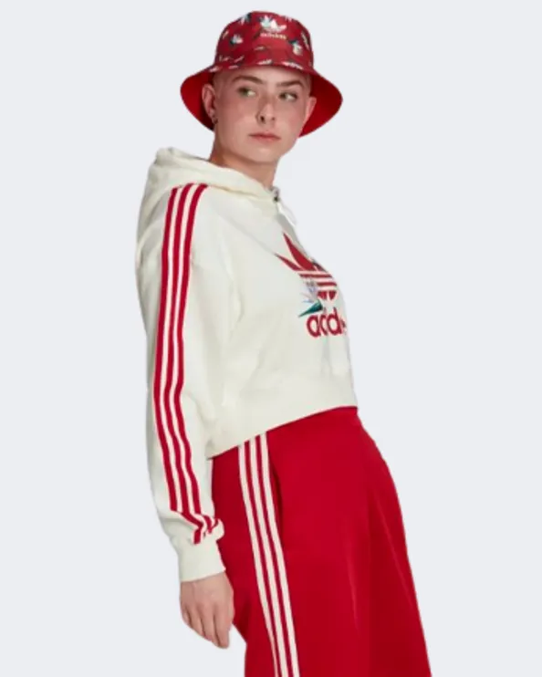 Adidas Thebe Magugu Women Original Hoody Off White/Red Hk5210