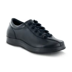 Apex A400w Liv Leather Lace-up Women's Causal Shoe In Black