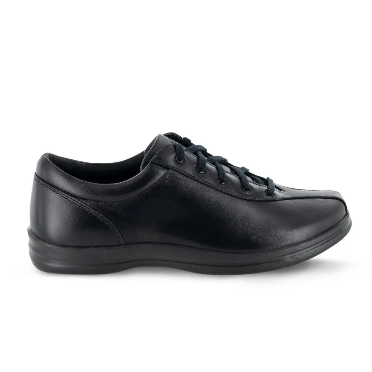 Apex A400w Liv Leather Lace-up Women's Causal Shoe In Black