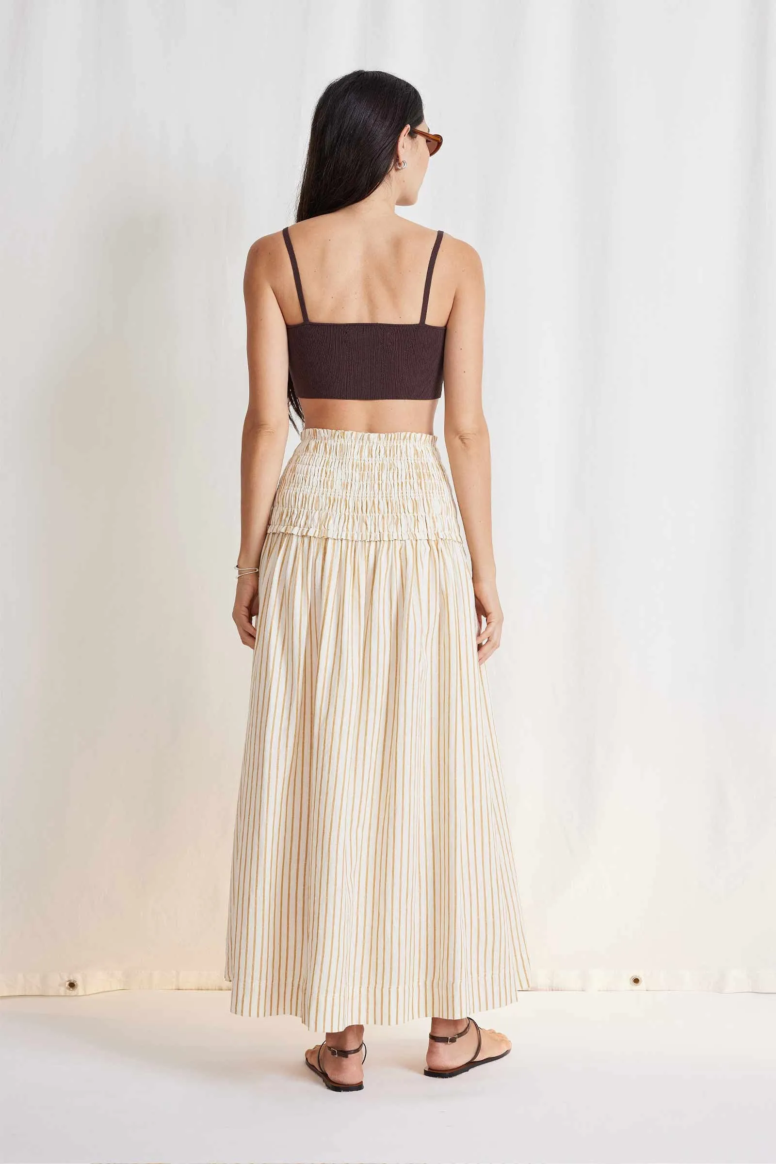 APIECE APART - ORA SMOCK MAXI SKIRT