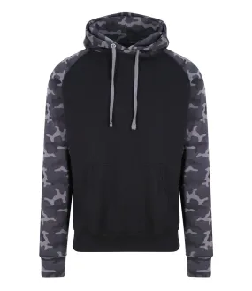 Baseball Hoodie | SOLID BLACK/BLACK CAMO