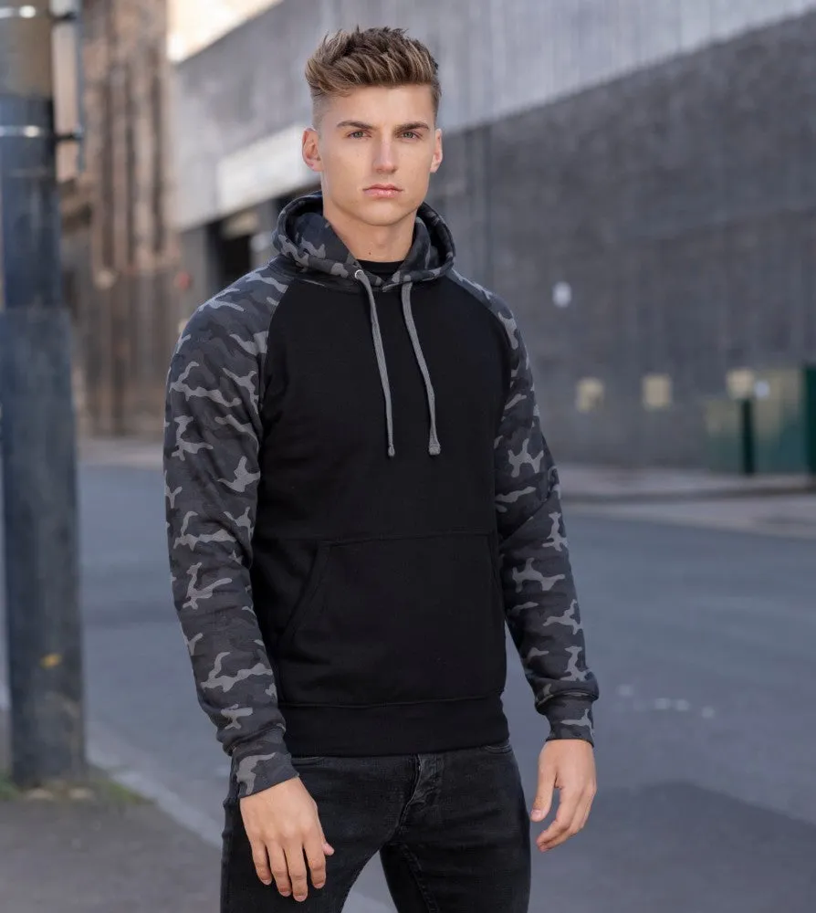 Baseball Hoodie | SOLID BLACK/BLACK CAMO