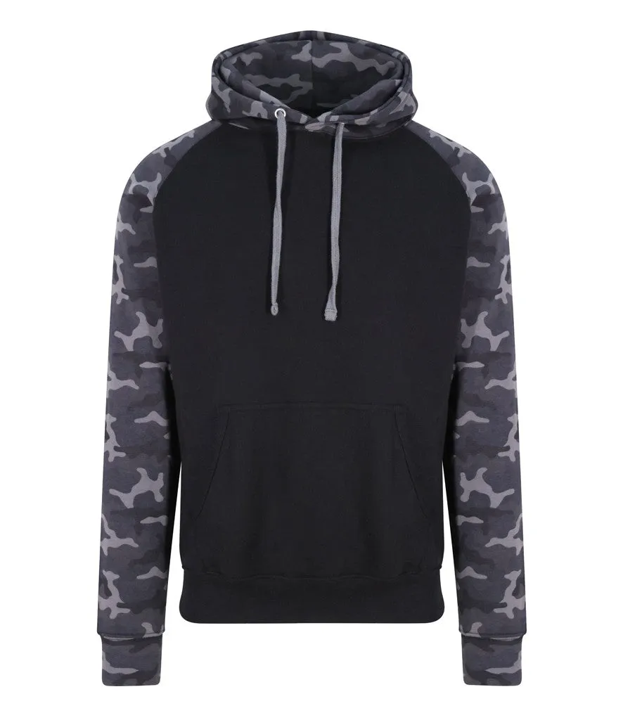 Baseball Hoodie | SOLID BLACK/BLACK CAMO