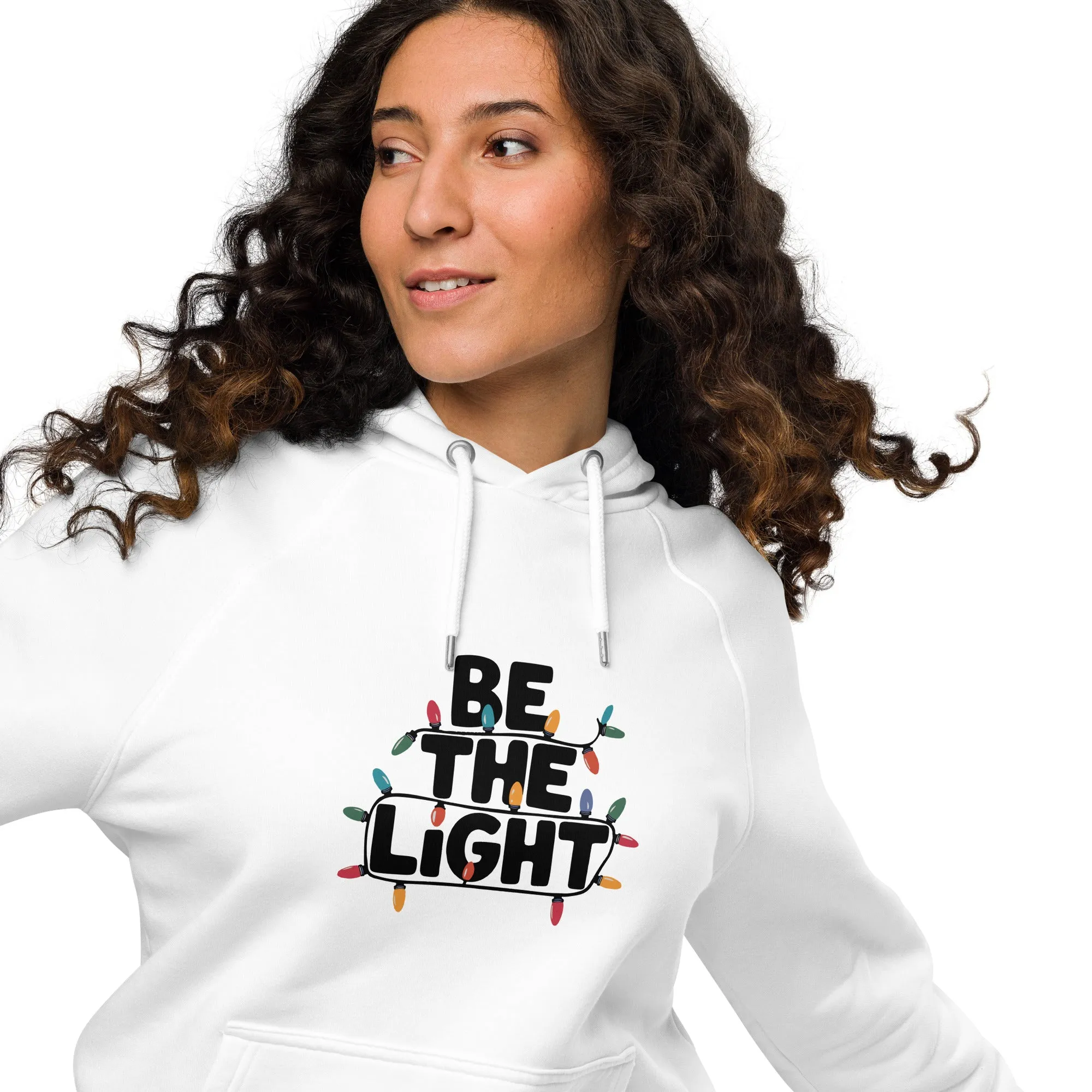 Be The Light Graphic Women Eco Raglan Hoodie