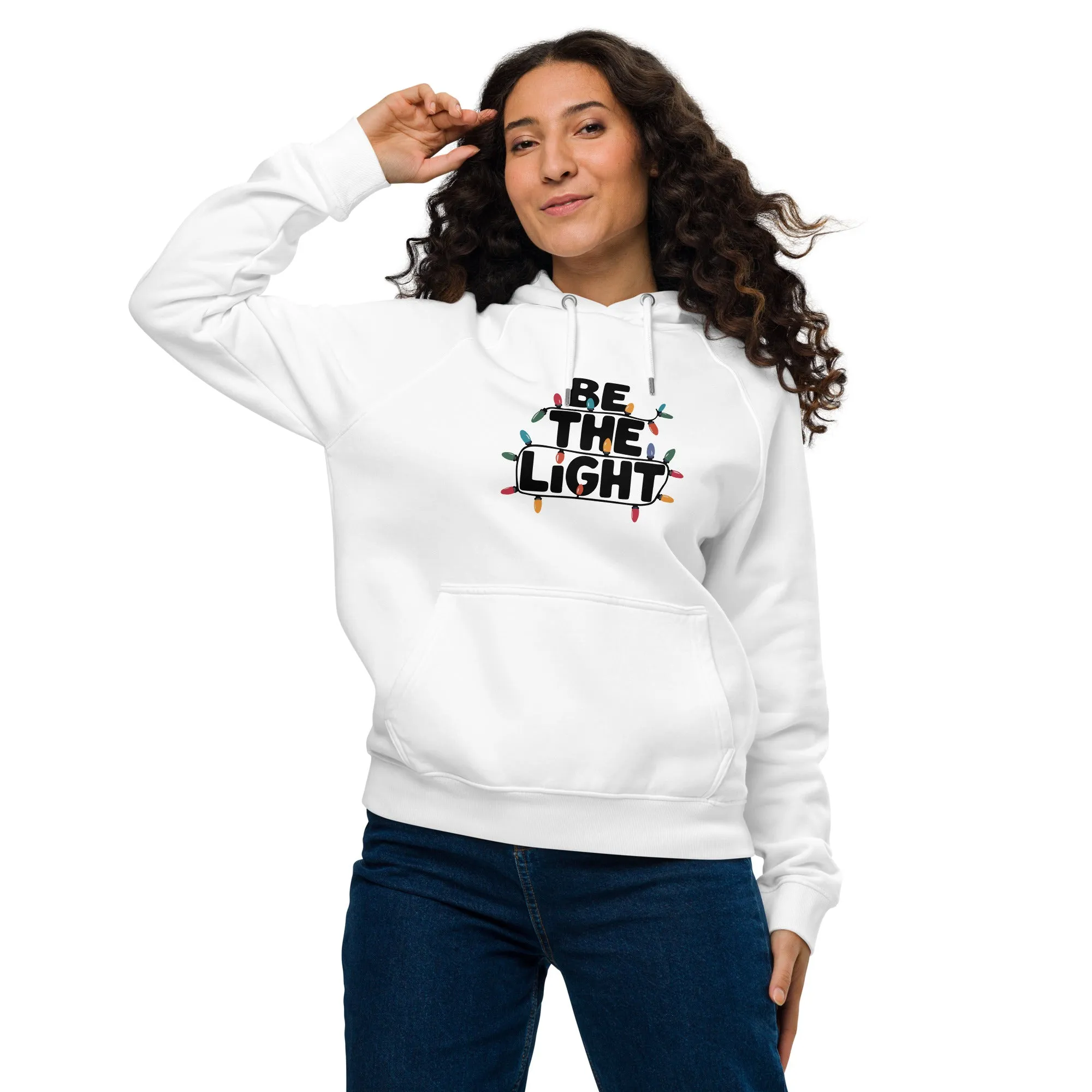 Be The Light Graphic Women Eco Raglan Hoodie