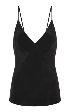 BIAS SILK SINGLET - BLACK