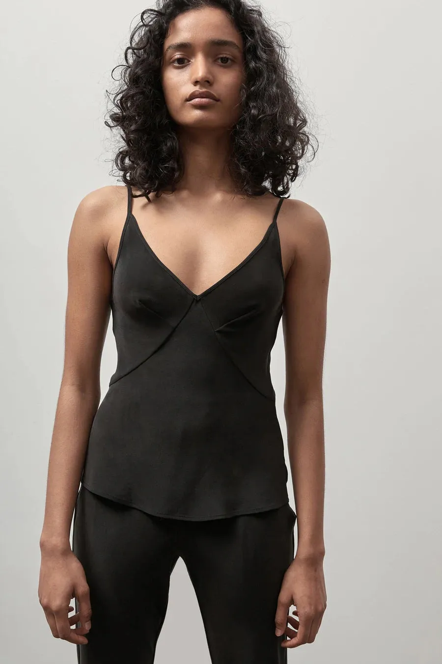 BIAS SILK SINGLET - BLACK