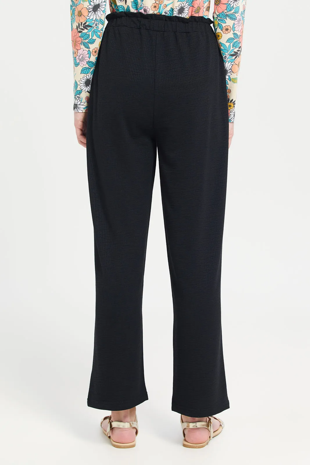 Black Jacquard Culottes