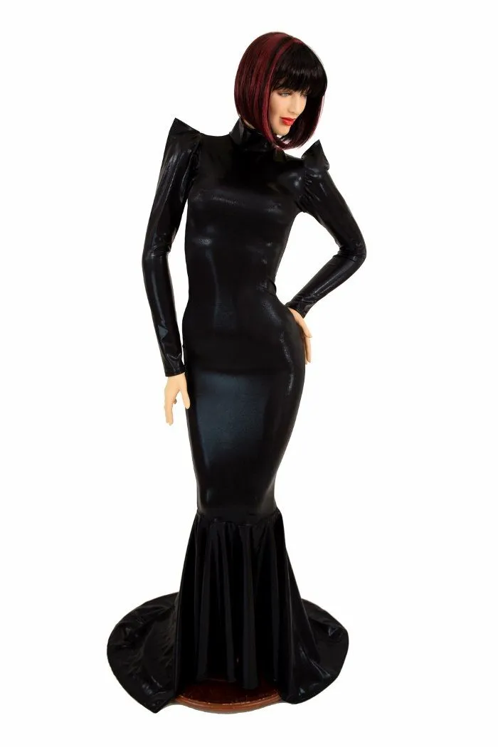 Black Mystique Turtle Neck Gown