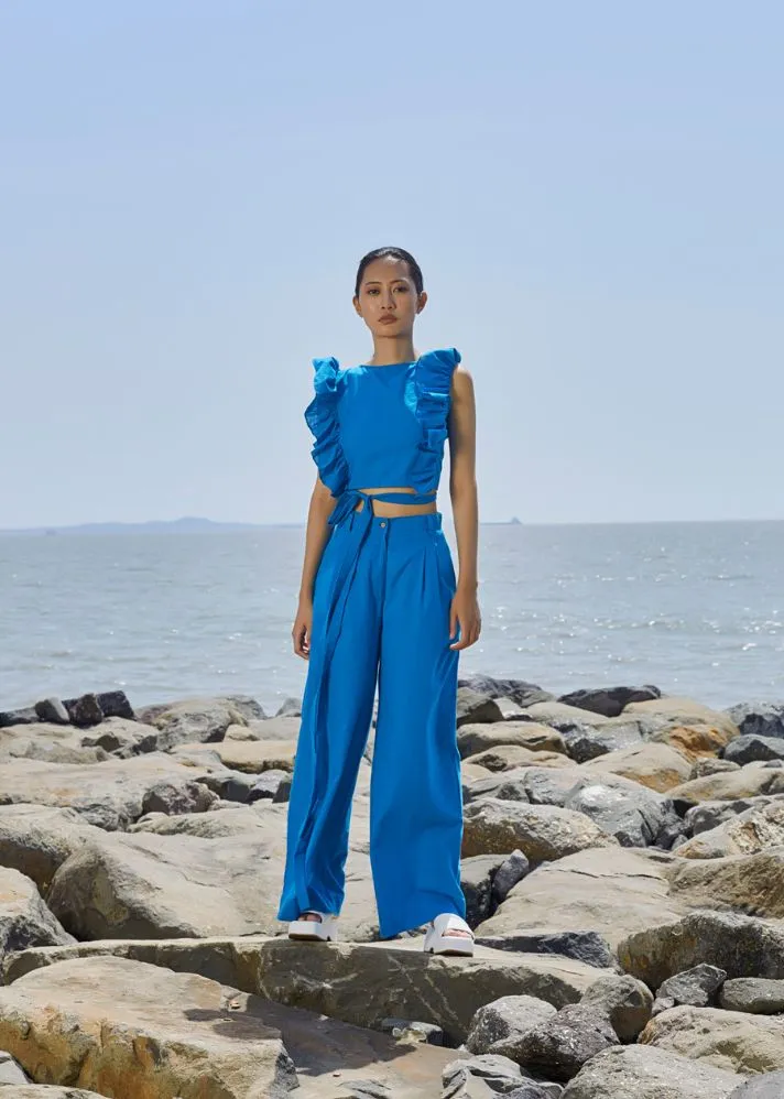 Blue Overlap Co-Ord Set