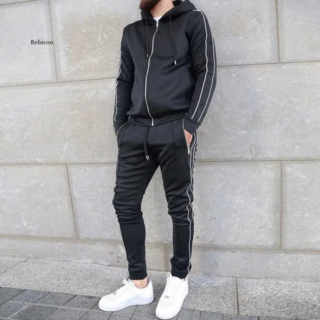 Cardigan Hoodie Casual Sweat Suit