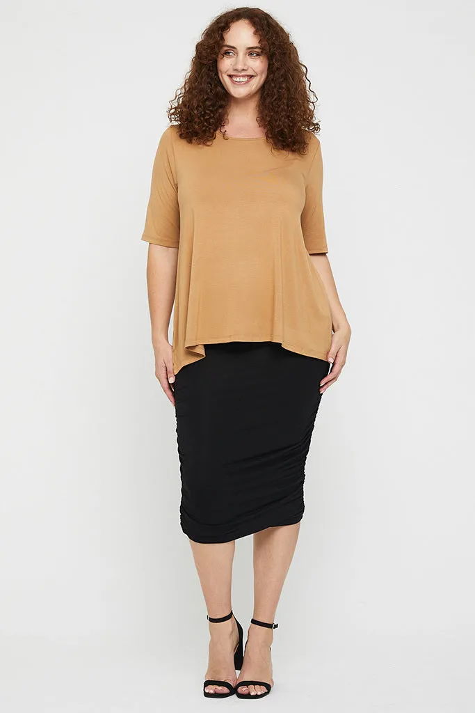 Carter Tunic Top - Biscuit