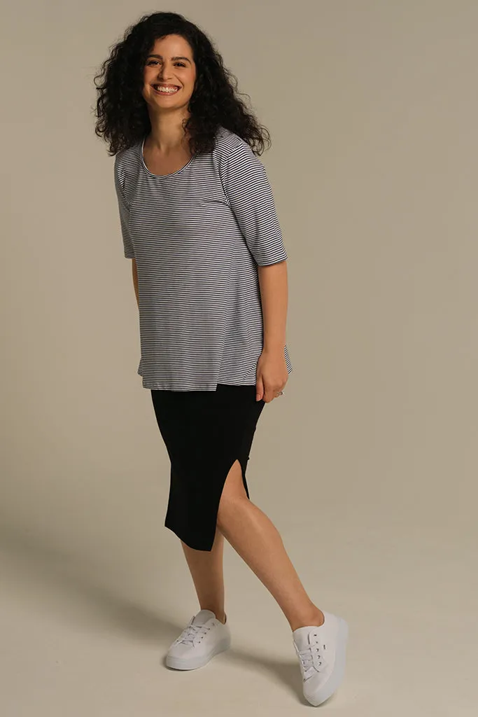 Carter Tunic Top - Thin Stripe