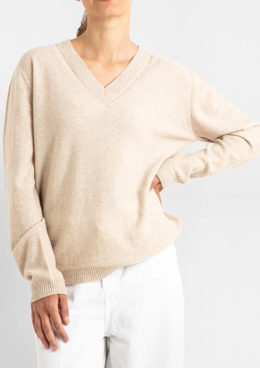 Cashmere Edie V in Pale Marle Beige