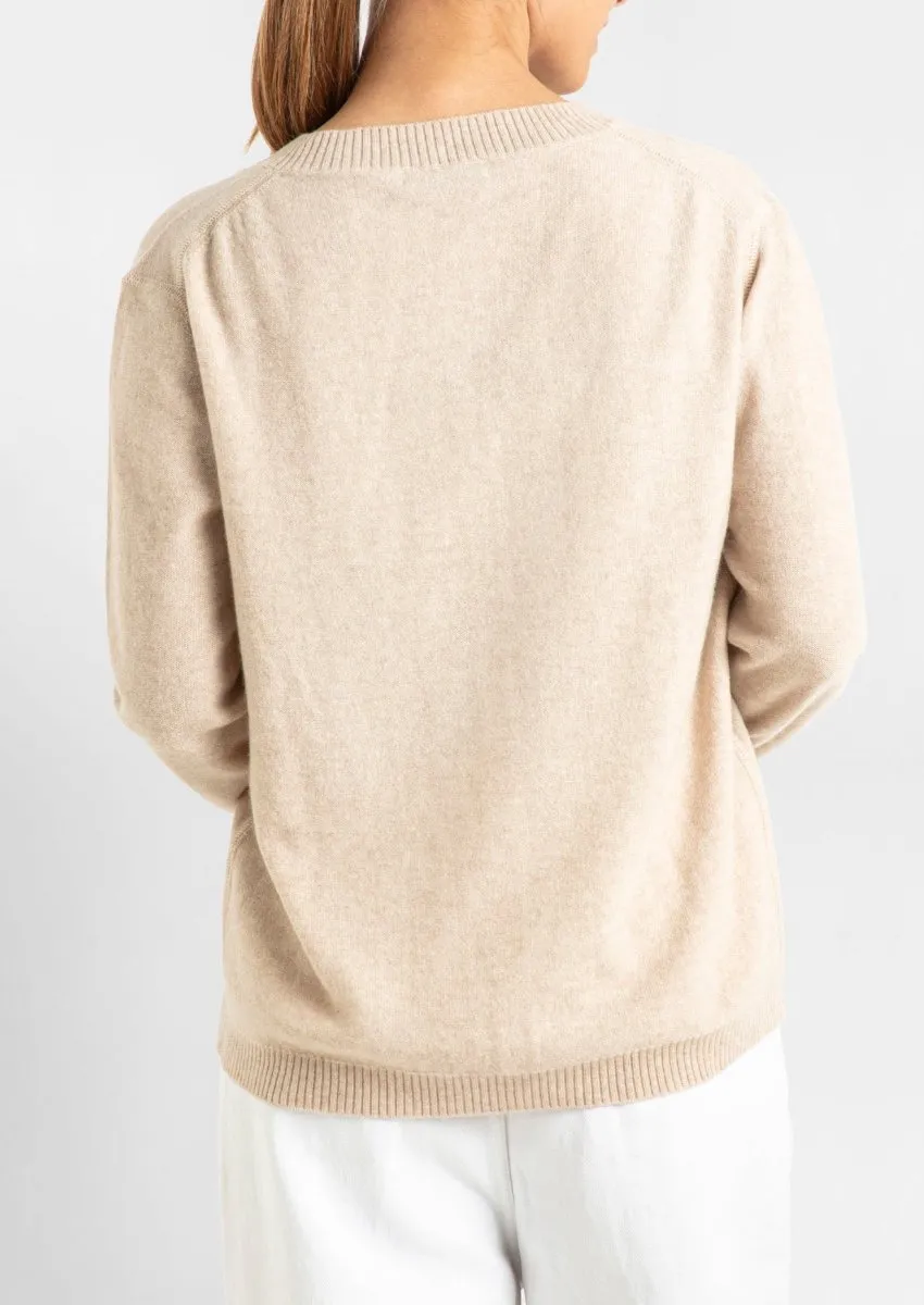 Cashmere Edie V in Pale Marle Beige