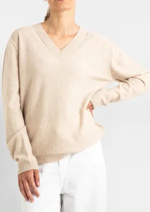 Cashmere Edie V in Pale Marle Beige