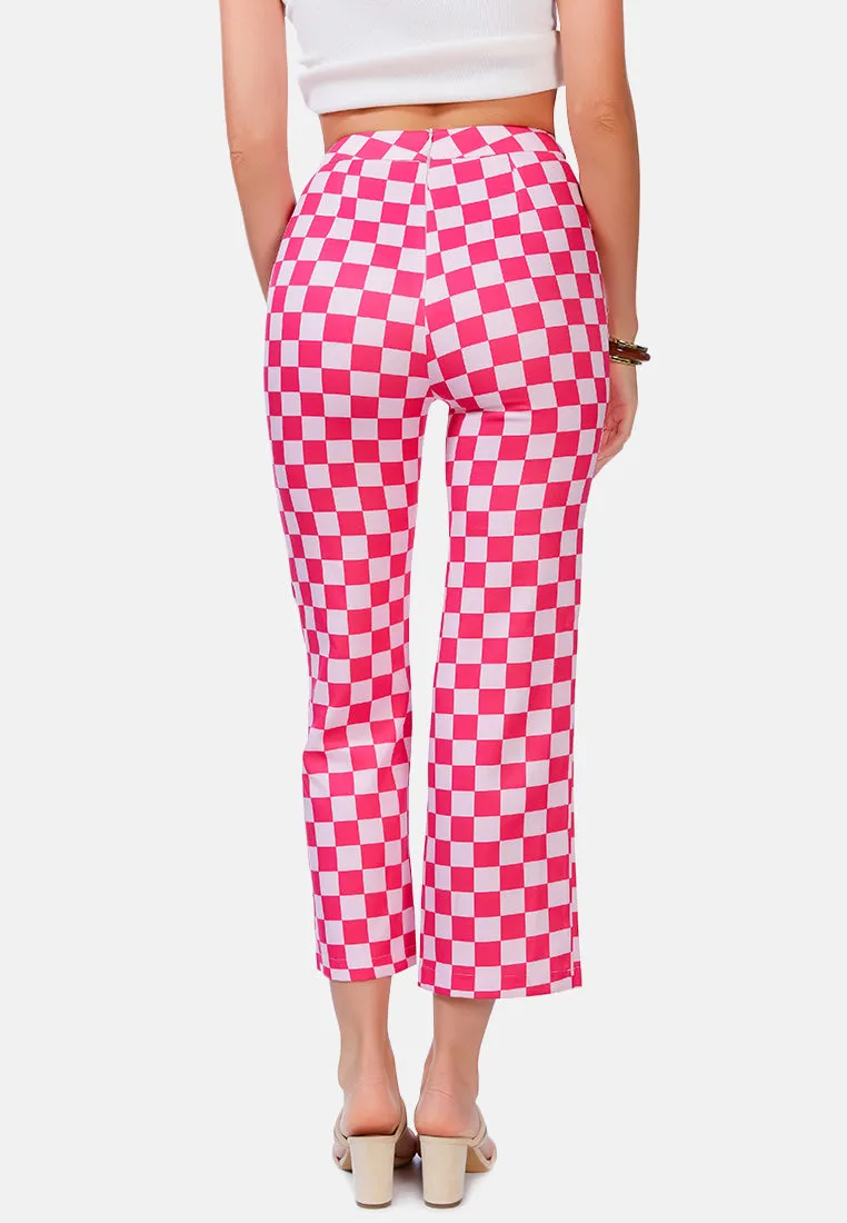 Checkerboard Culottes Pants