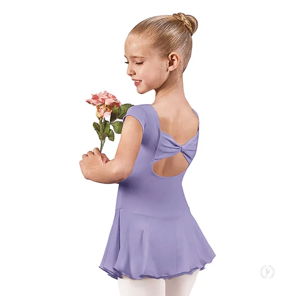 Child Bow Back Cap Sleeve Dance Dress