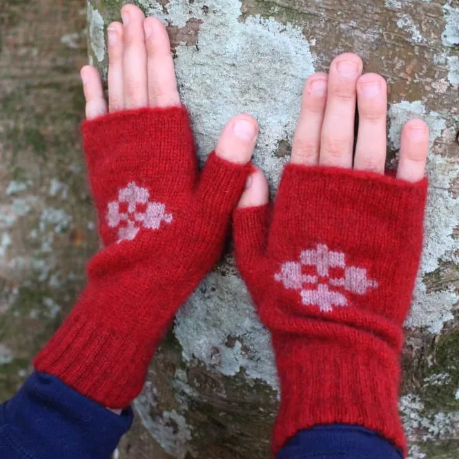 Children's Fingerless Possum Merino Gloves