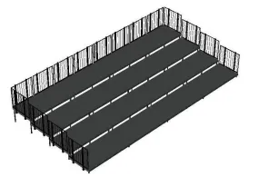 Choral Riser made of 2'X8' & 2'X4' Deck Modules