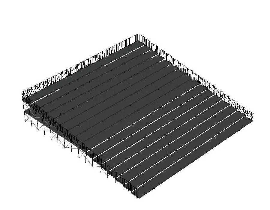 Choral Riser made of 2'X8' & 2'X4' Deck Modules