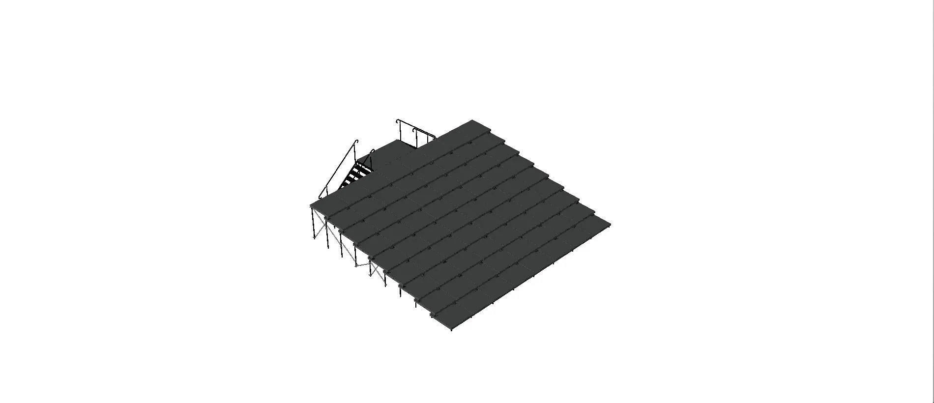 Choral Riser made of 2'X8' & 2'X4' Deck Modules