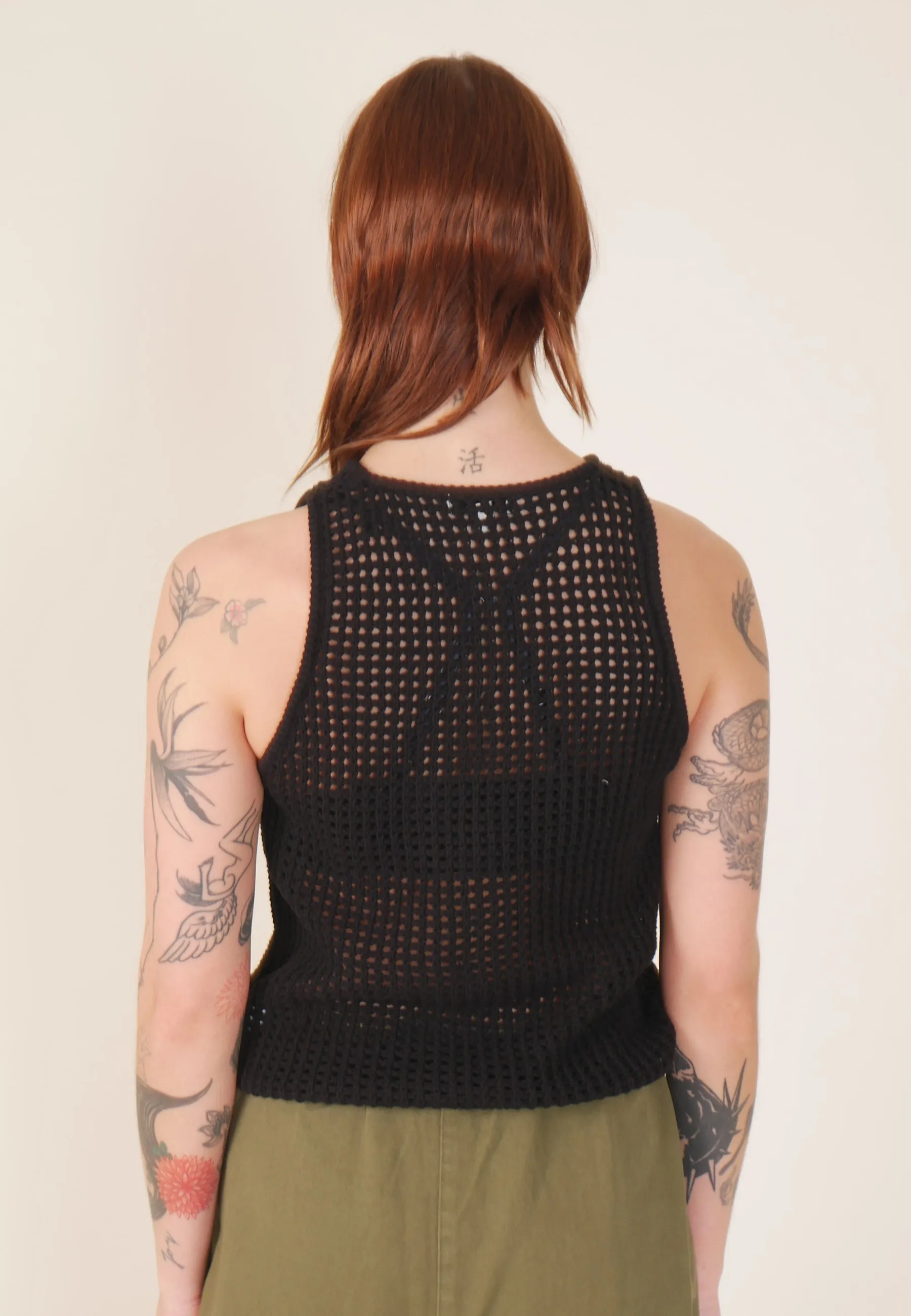 Coco Crochet Tank - Black