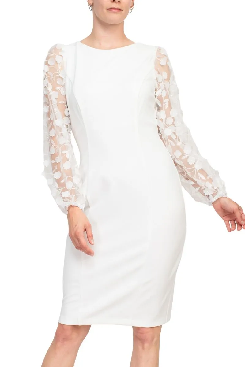 Connected Apparel Bodycon Long Sleeve Dress