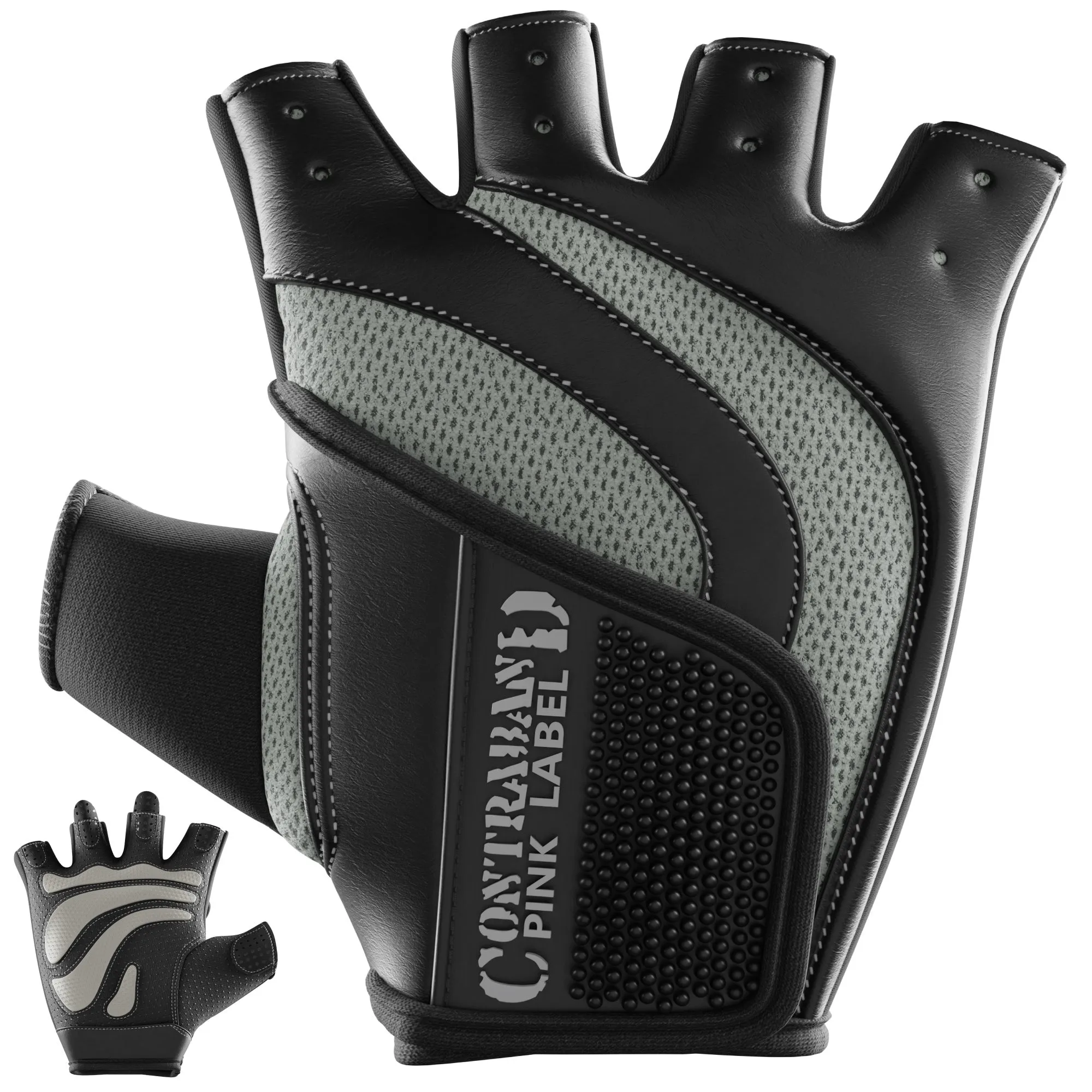 Contraband Pink Label 5437 Womens Extreme Grip Weight Lifting Gloves w/Heavy Rubber Padded Palm