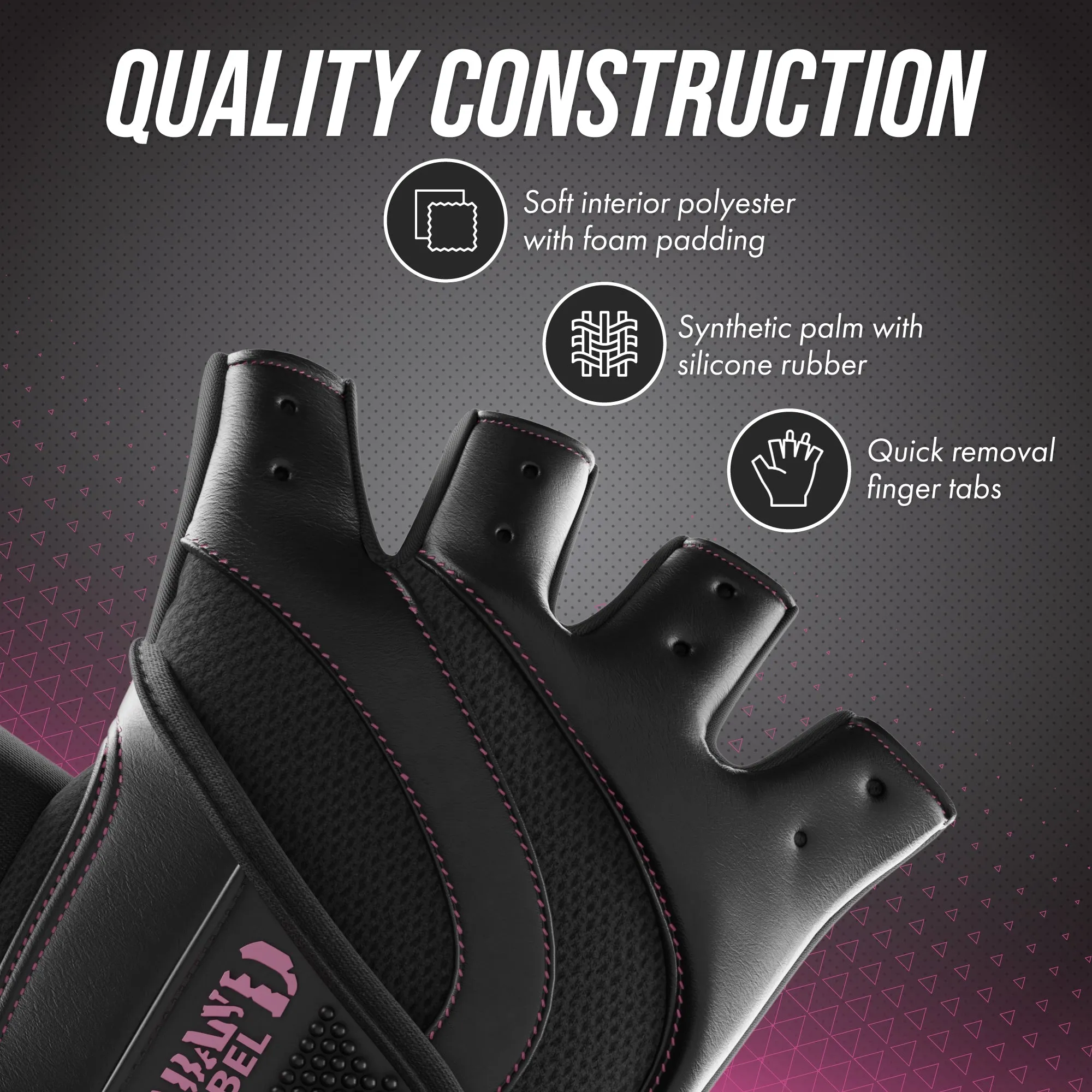 Contraband Pink Label 5437 Womens Extreme Grip Weight Lifting Gloves w/Heavy Rubber Padded Palm