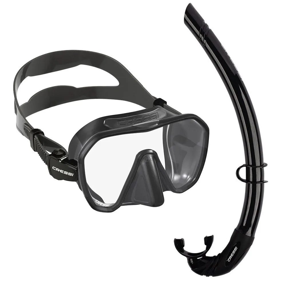 Cressi Z2 Small Dive Mask & Corsica Free Snorkel Set