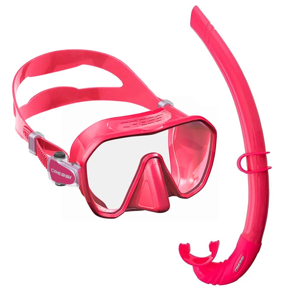 Cressi Z2 Small Dive Mask & Corsica Free Snorkel Set