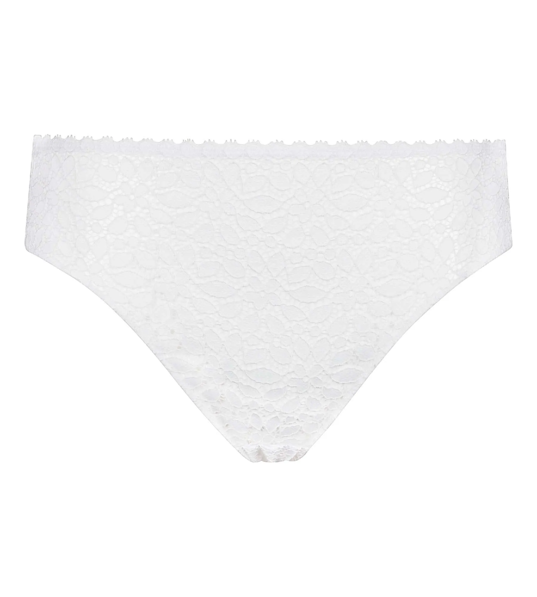 Culotte en dentelle ajourée à motifs floraux Blanc Daily Dentelle